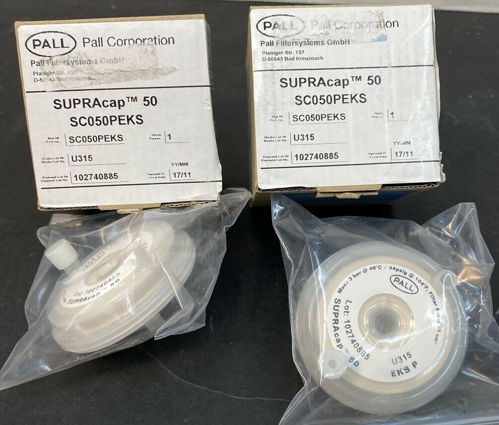 Pall Filter Capsule Supracap 50 Single Layer Total of 2 Filters