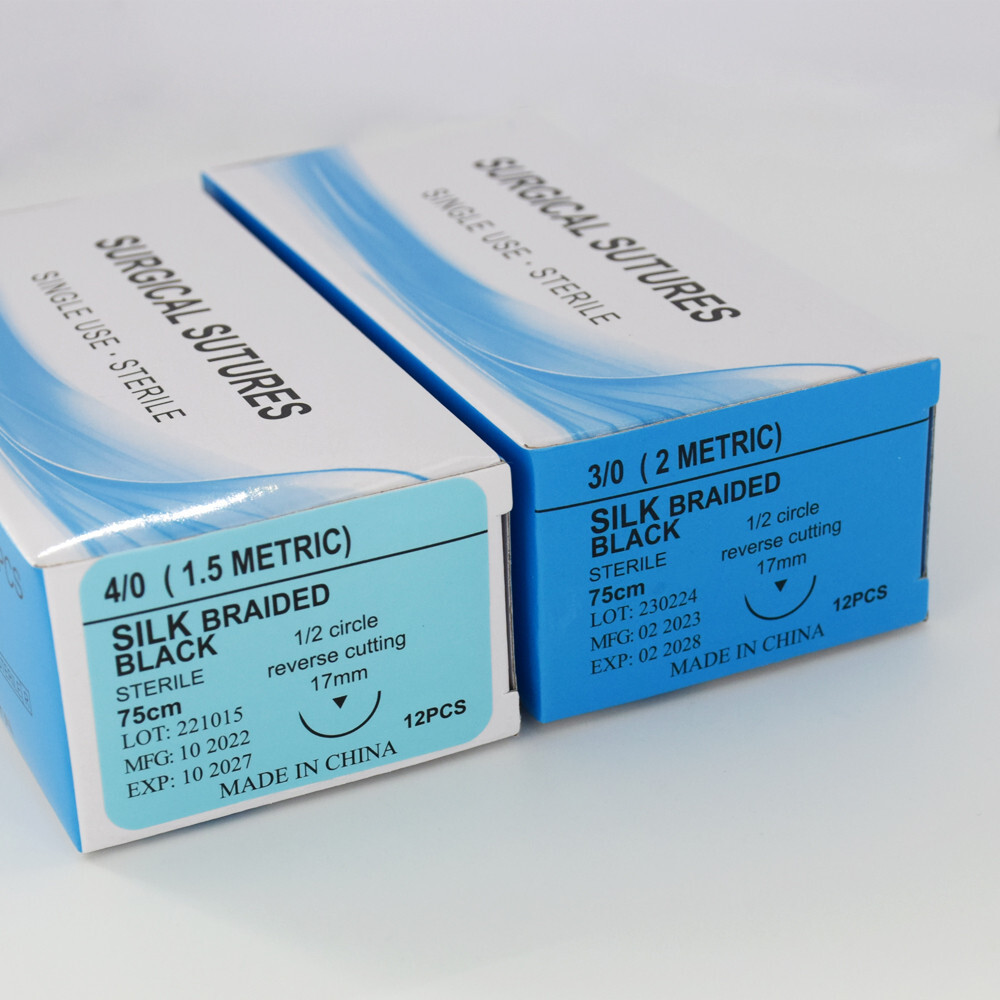 Dental Non-Absorbable Emergency First Silk Sterile Wound Treating Reverse 20mm