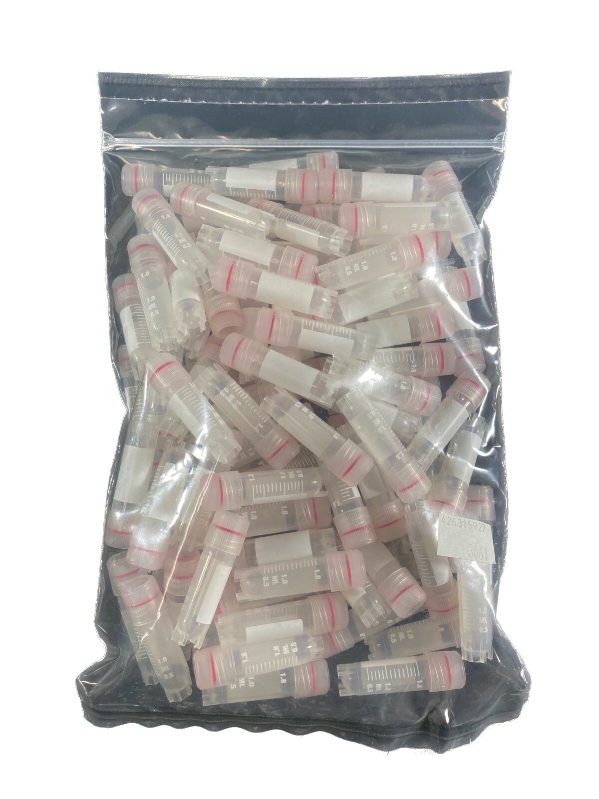 LABORATORY 1.8mL Self Standing Cryogenic Vials w/ Caps And Label (100/cs)
