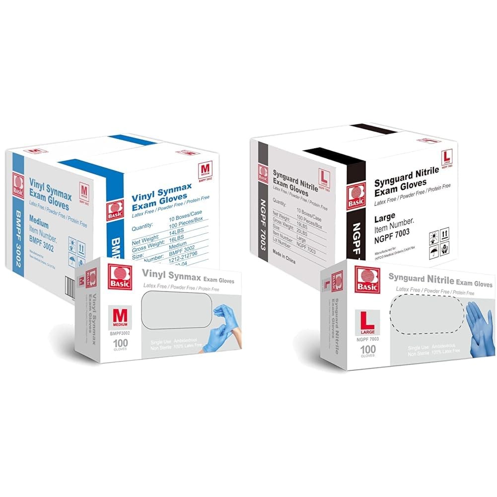 Jointown Basic Medical Synmax Vinyl Exam Gloves – Latex-Free & Powder-Free