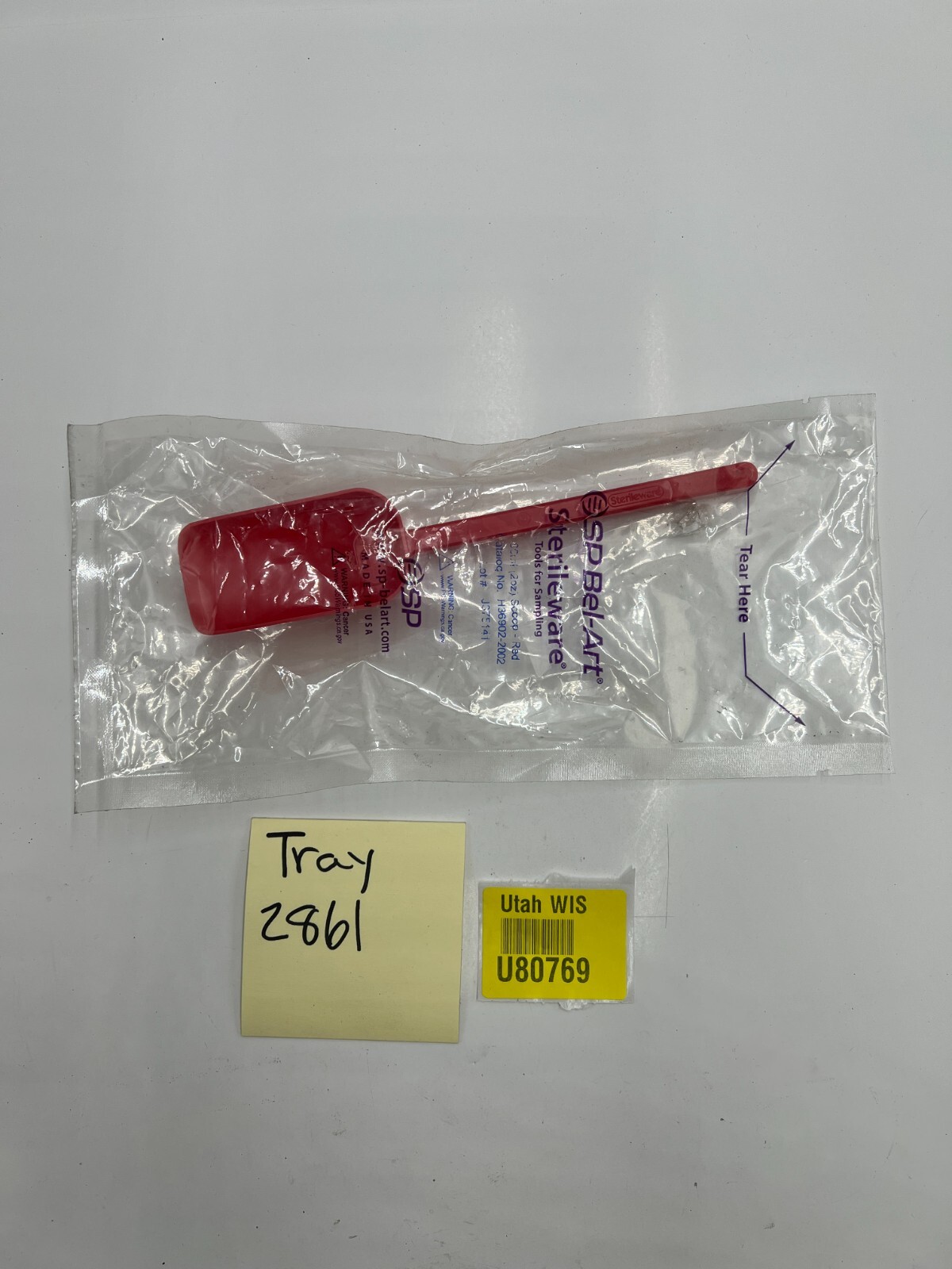 BEL-ART Sterileware 2 oz Sampling Scoop Red H36902-2002