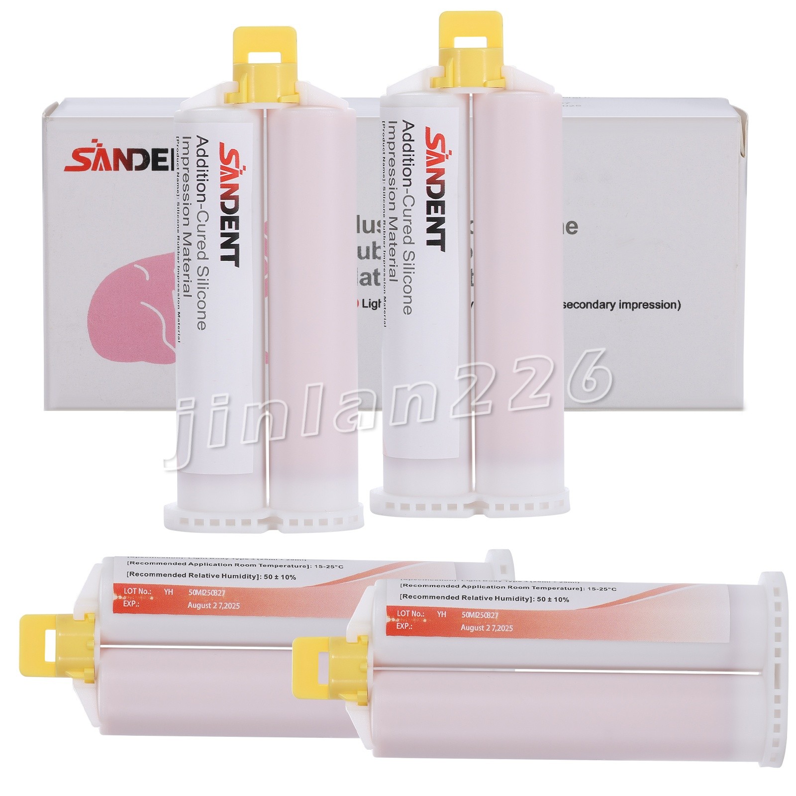 Light Body Regular Set Dental VPS Impression Material 50ml. Cart, 4/Bx +20 Tips