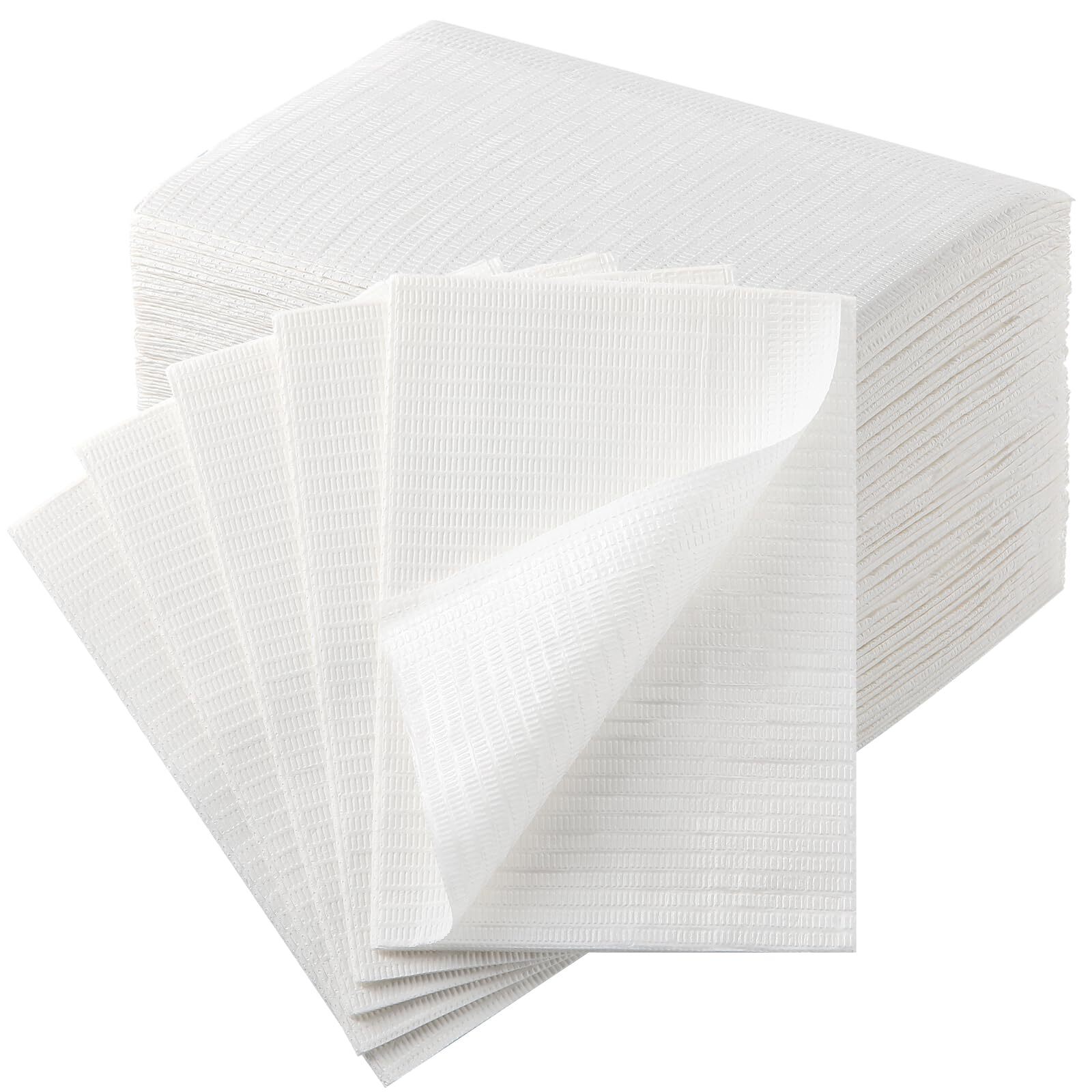 13×18 Inch 50 Pcs Dental Bib Disposable Polyback Towels Waterproof Patient Bibs