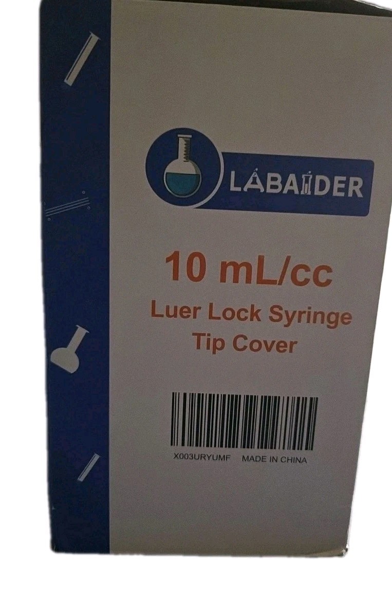 Labaider 100 Count Disposable Syringes 10mL Jello Shos Sterile with Cap Luer Loc