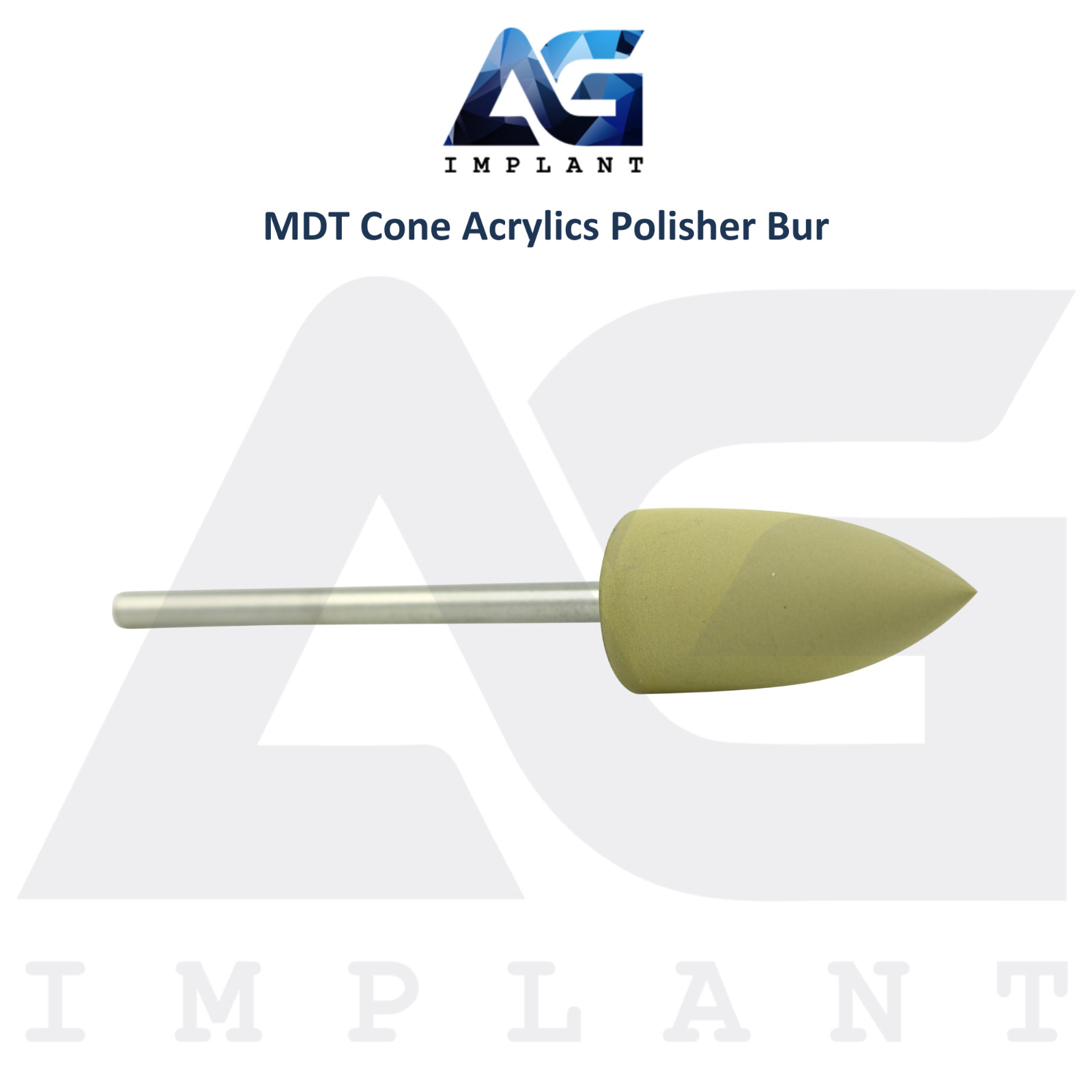 MDT Dental Cone Acrylics Polisher Bur Pre-Polishing High-Gloss Finishing Tool