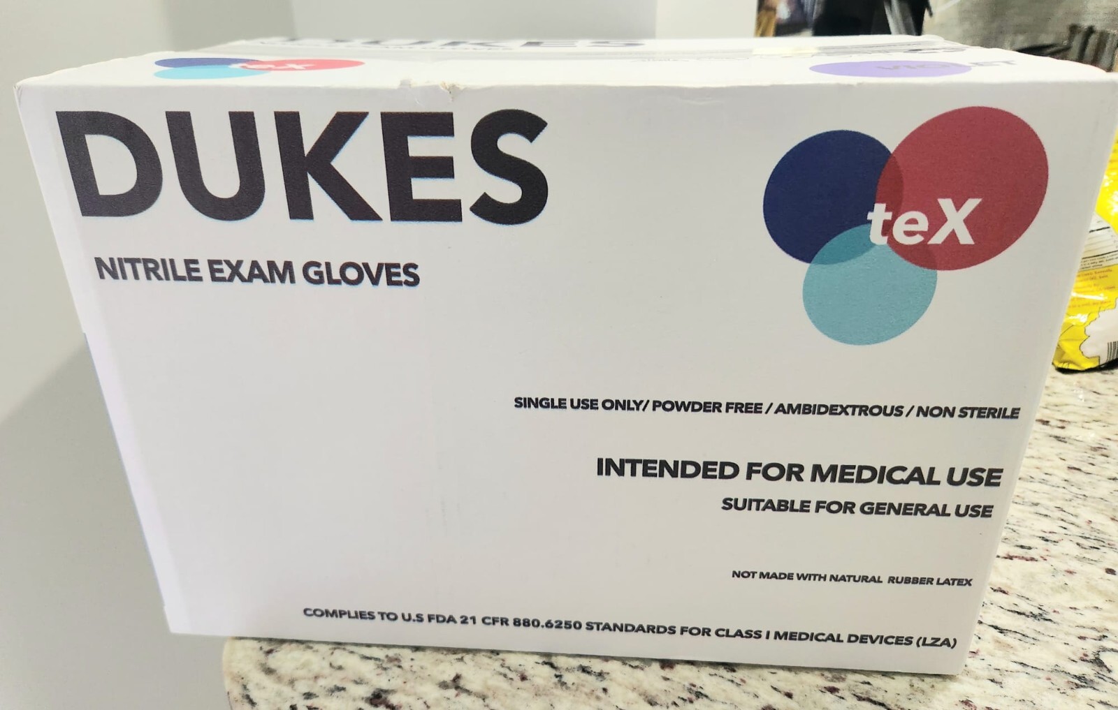 LARGE-DUKES NITRILE EXAME GLOVES – FOR MEDICAL & GENERAL USE (CASE OF 10 boxes) 