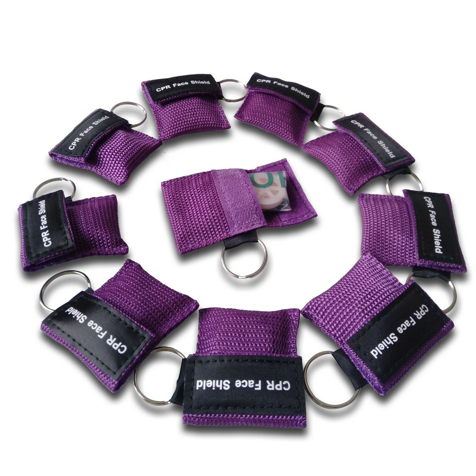 100pcs CPR Face Shield Mask Keychain Emergency Kit Pocket Cpr Face Shields