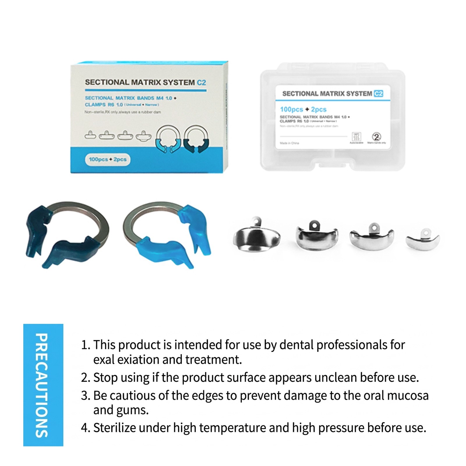 Dental Sectional Matrix System Kit Autoclavable Matrix Band Ring Fit Palodent V3