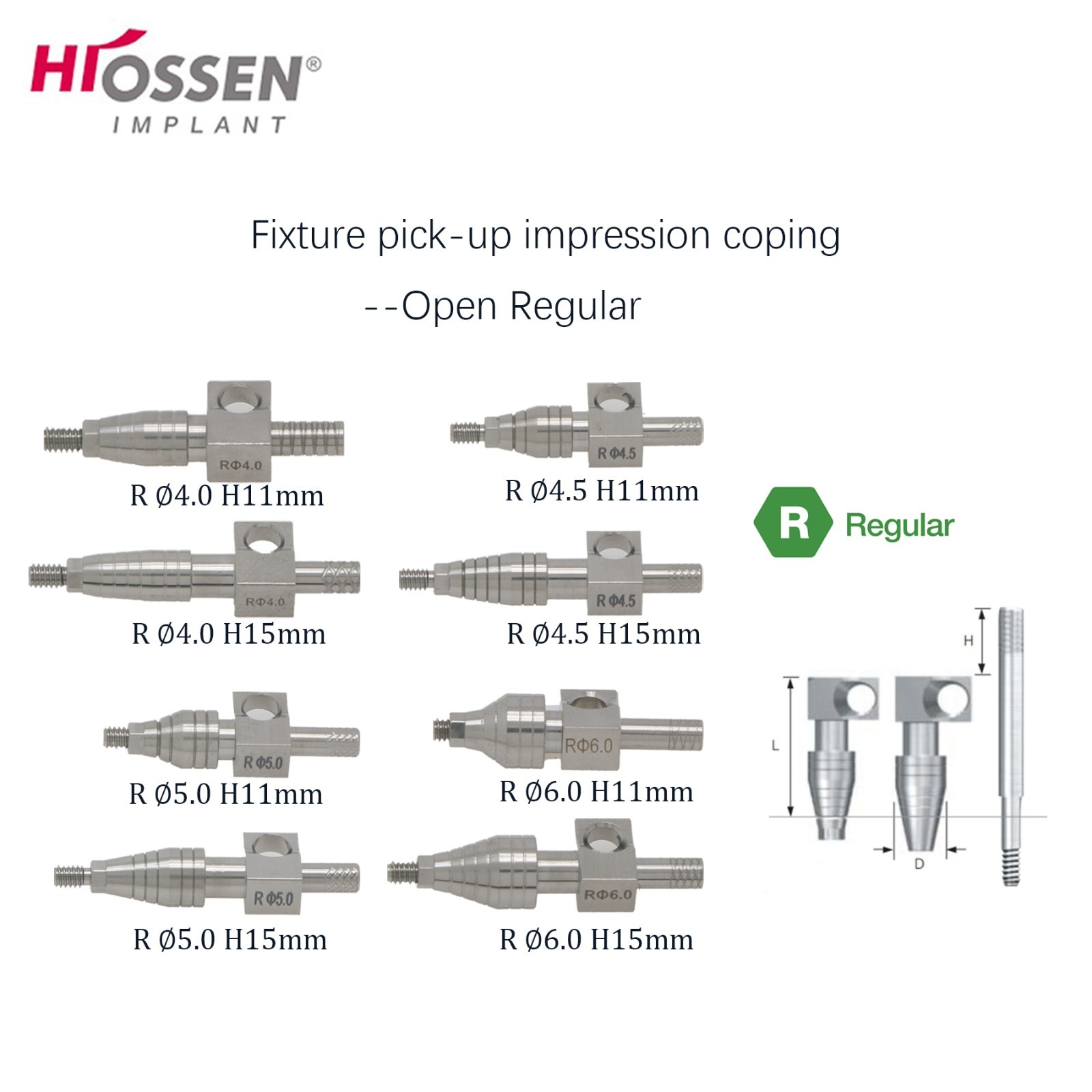 Dental Healing Locator Abutment Transfer Tray Lab Analog For Hiossen Osstem M/R