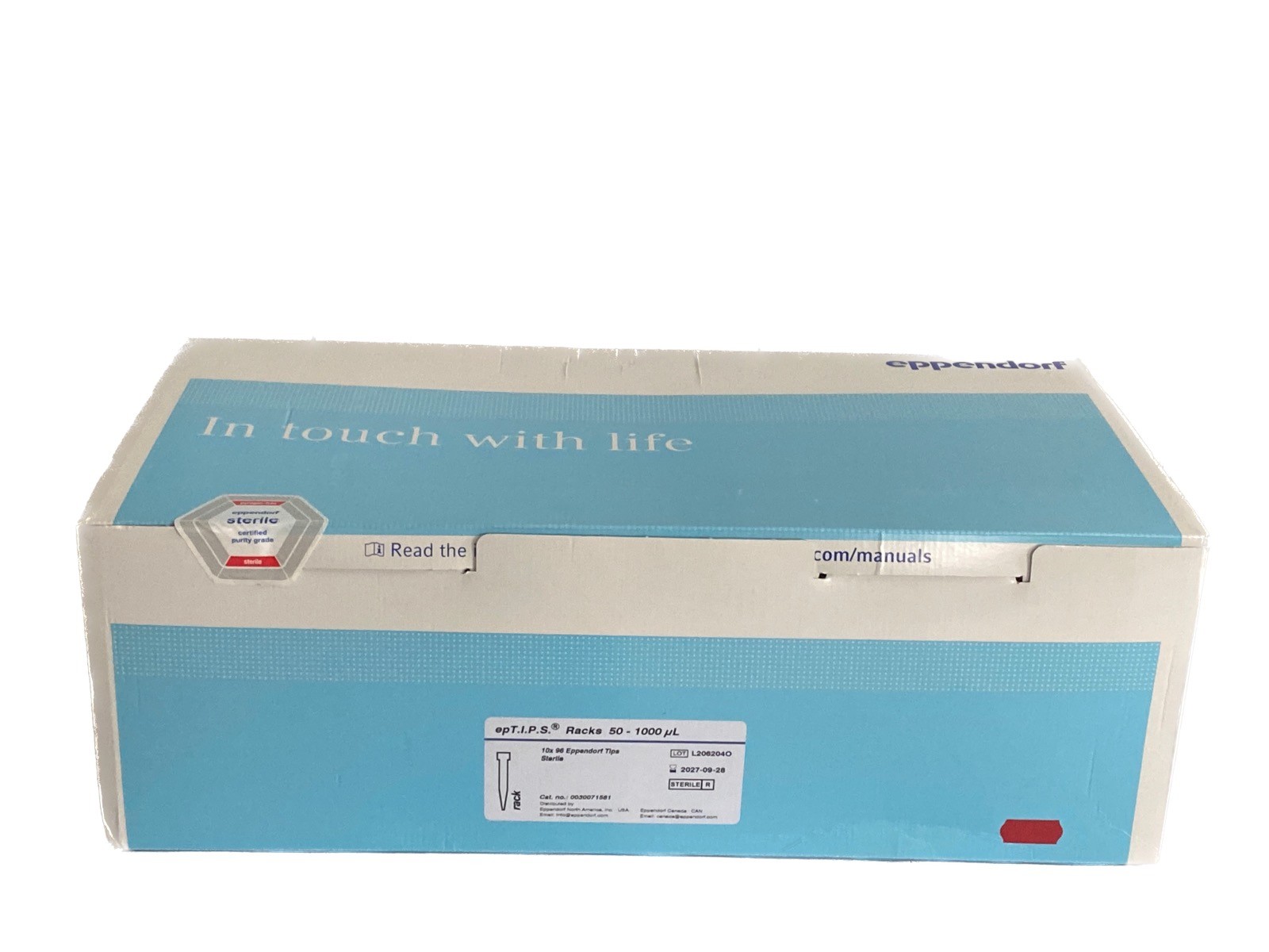 (960) EPPENDORF 1000uL epT.I.P.S. Pipette Tips 10×96/Rack 0030071581