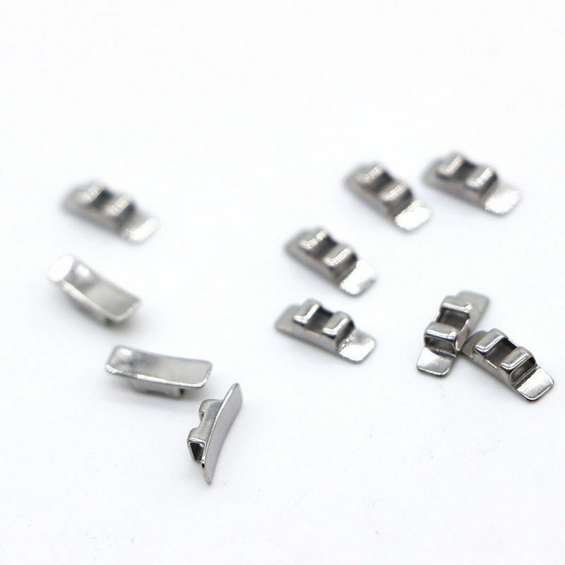 10 Pcs Orthodontic Dental Weldable Cast Lingual Sheath with Left/Right Hook No