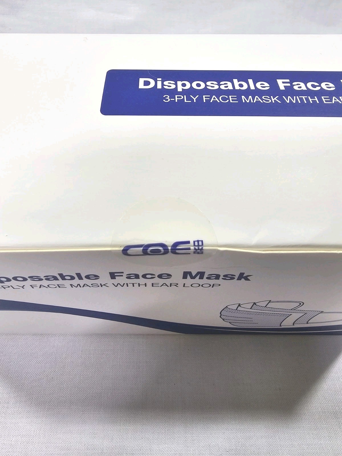 50 PCS Disposable Face Mask Adult Covers Non-Medical 3 Ply Ear Loop Mouth Cover
