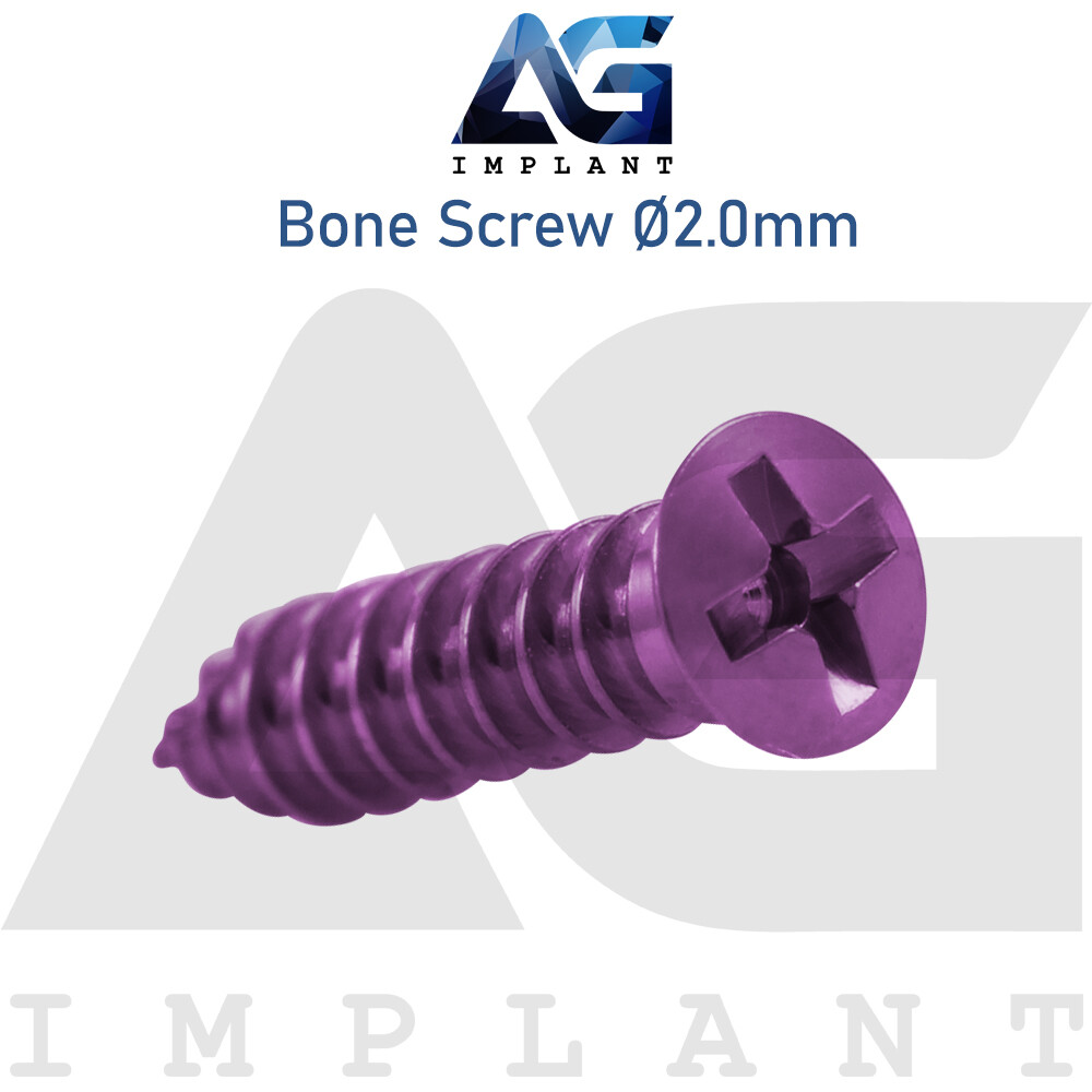 20 Titanium Screw Ø2.0mm Guided Regeneration GBR Dental Membrane Fix System