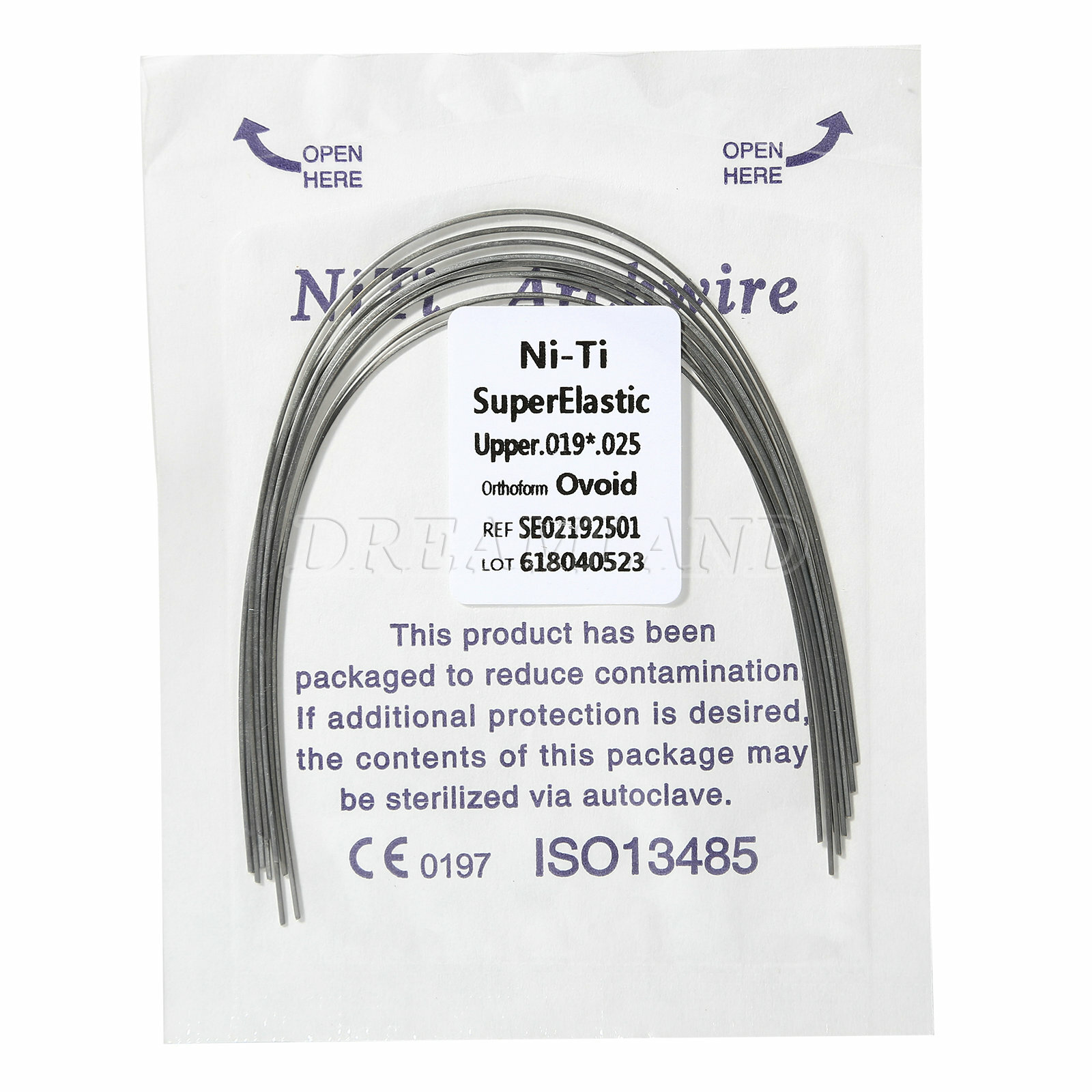 Alambre de Arco Dental de Ortodoncia Super Elástico Niti Rectangular U & L