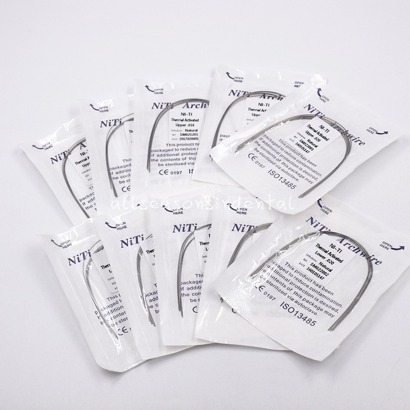 Dental Orthodontic Niti Thermal Activated Round Arch Wire Ovoid/Natural/Square
