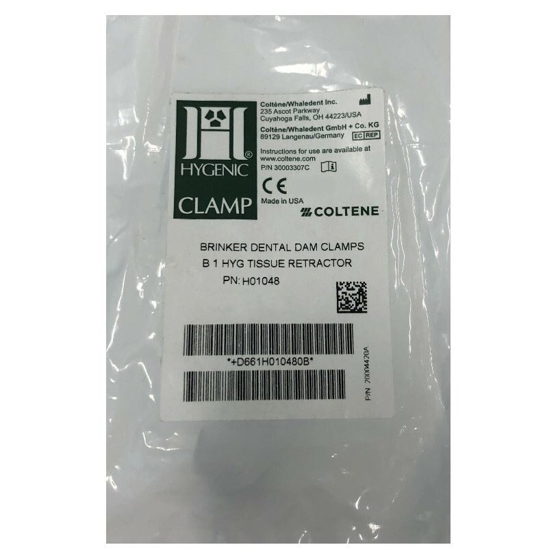 *1-Pack* Coltene Hygenic Clamp B 1 HYG Tissue Retractor Dental Dam Clamps H01048