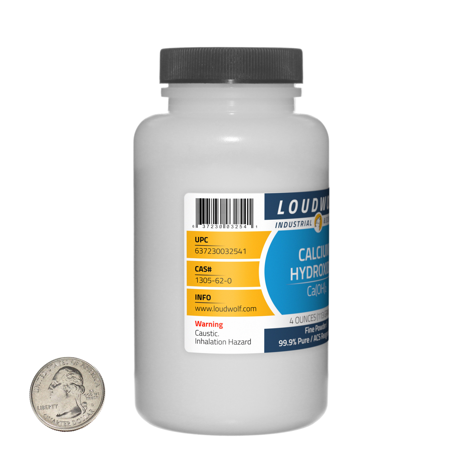 Calcium Hydroxide / 8 Oz / 2 Bottles / 99.9% ACS Reagent Grade / Fine Powder