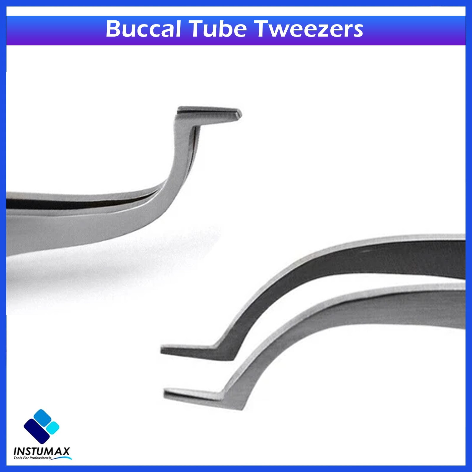 2Pcs Orthodontic Tweezer Set – Slim Tip Buccal Tube & Bracket Holder