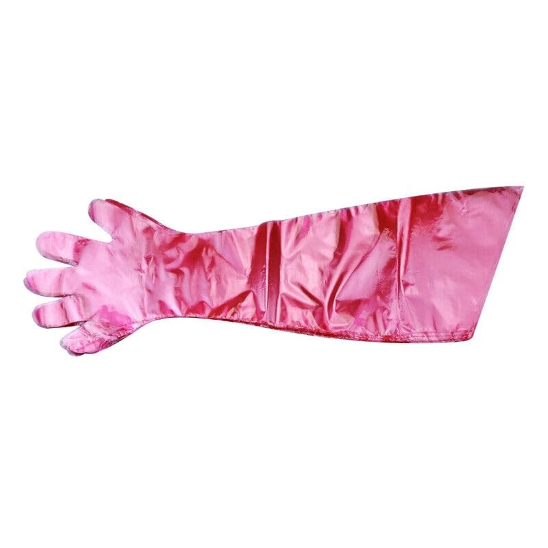 50pcs Disposable Long Plastic Gloves, Veterinary Insemination Gloves, Full Ar…