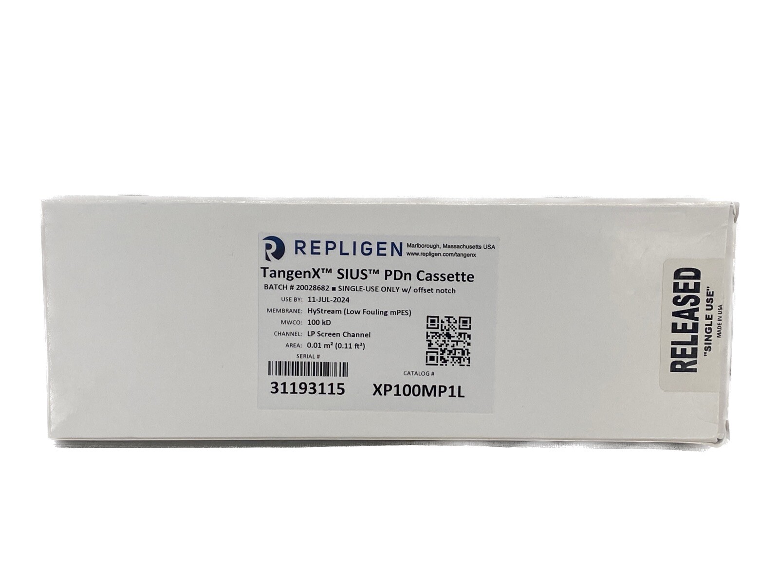 REPLIGEN TangenX SIUS PDn Cassette 0.01m2 (LP) HyStream 100kD XP100MP1L
