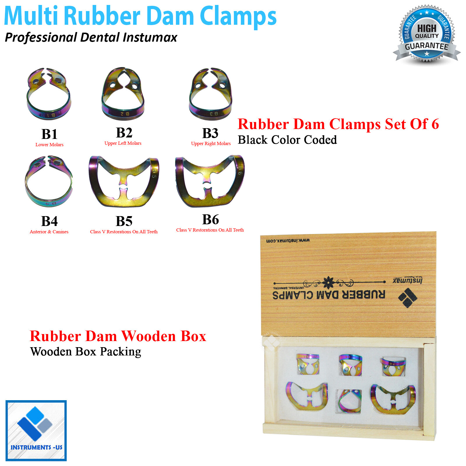 Brinker Dental Clamps – Hygienic Rubber Dam Retractor for Molar & Tissue Control