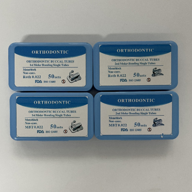 50Set Dental Orthodontic Buccal Tubes 1st 2nd Molar Roth/MBT 022 Bondable U1/L1