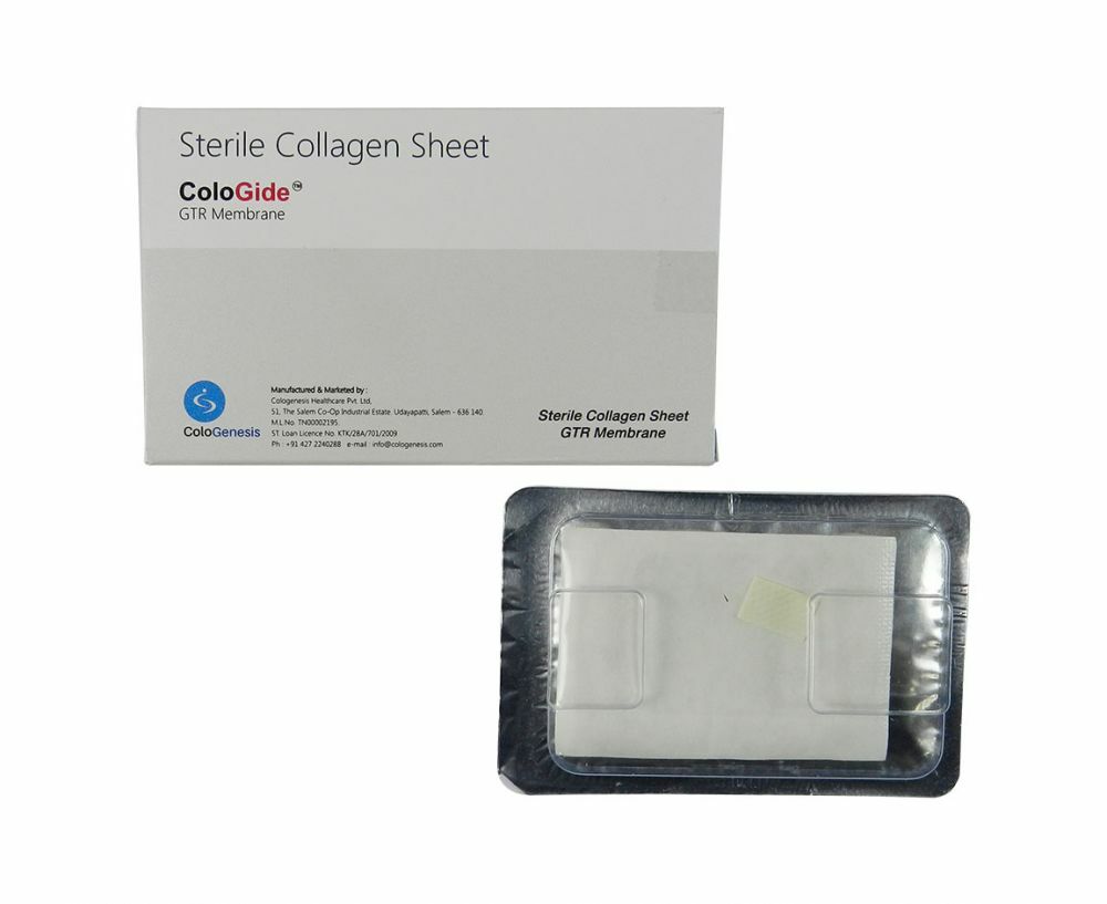 Pack of 10 New Colo Gide Sterile Collagen Sheet GTR Membrane 10 x 15mm.