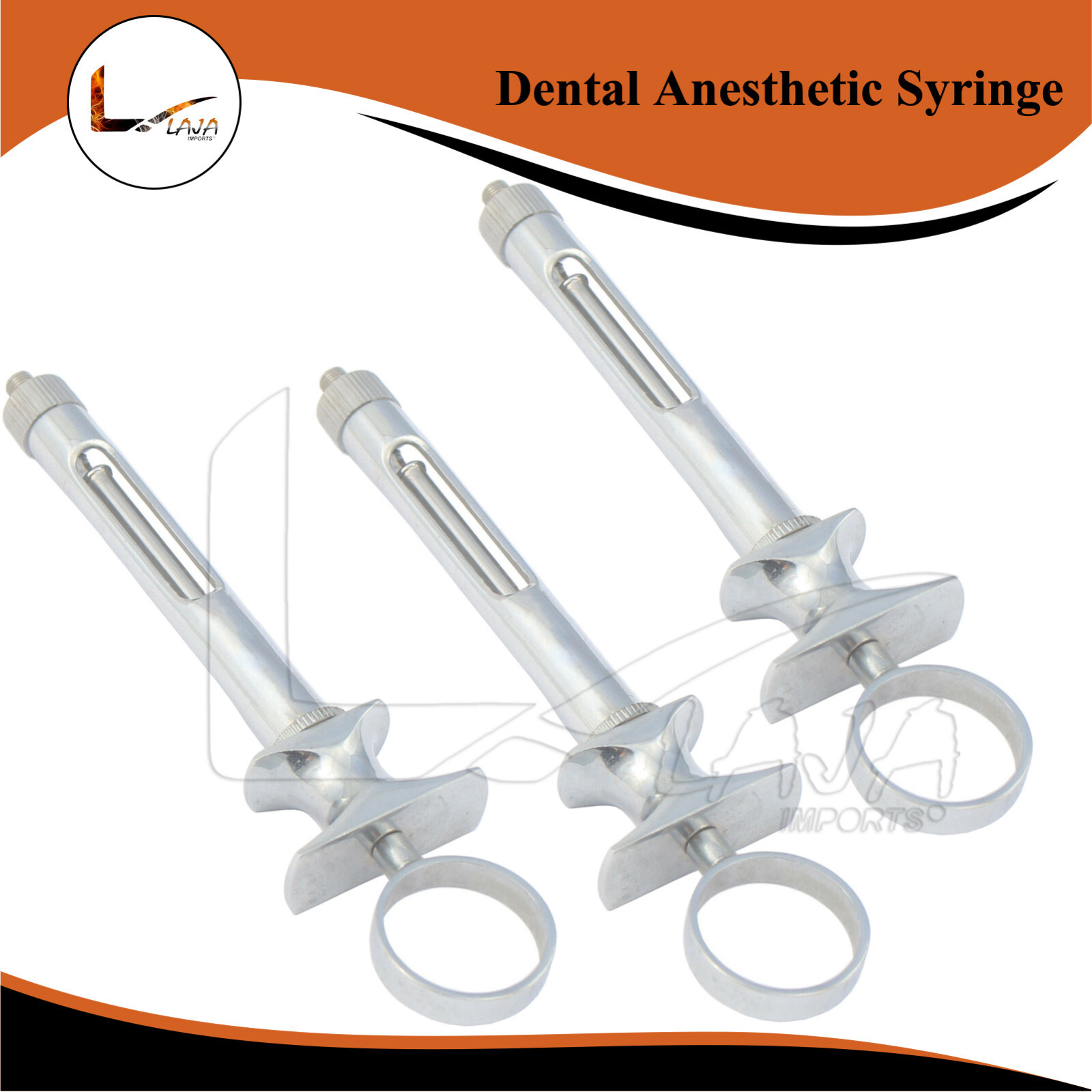 3x German Dental Anesthetic Syringe Self-Aspirating 1.8CC-Dental Instruments- A+