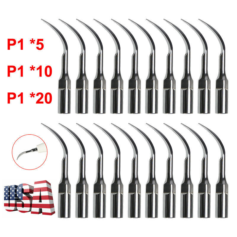 5-20*Dental Ultrasonic Piezo Scaler Perio Tips P1 F/ EMS Woodpecker Handpiece ns