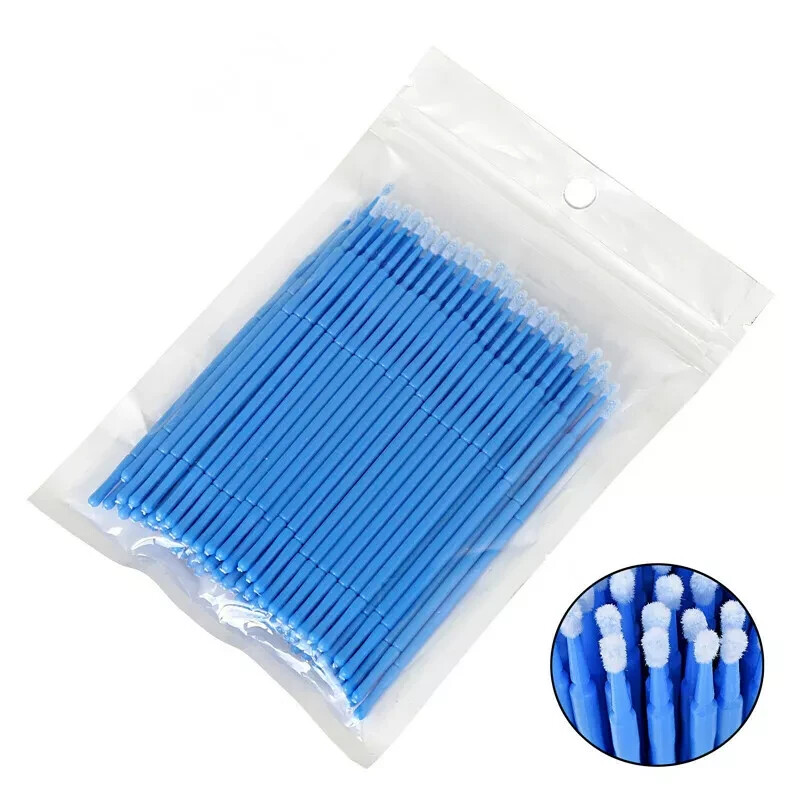 400 Pcs Disposable Dental Regular Blue Applicator Micro Brush Tips Large 2.5mm
