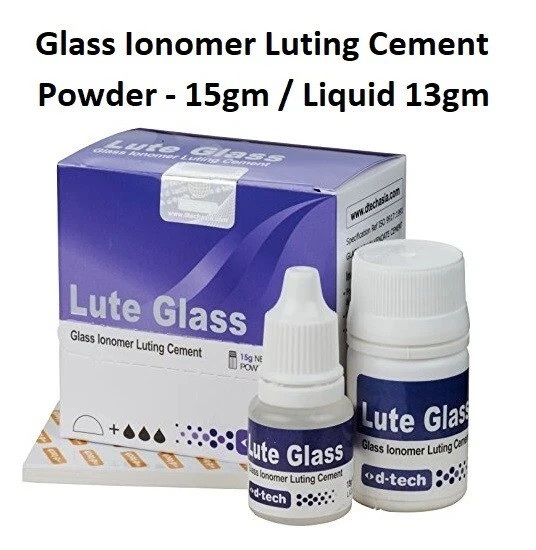 D Tech Dental LUTE GLASS Superior GIC Type 1 Luting Cement for Crown & Bridges