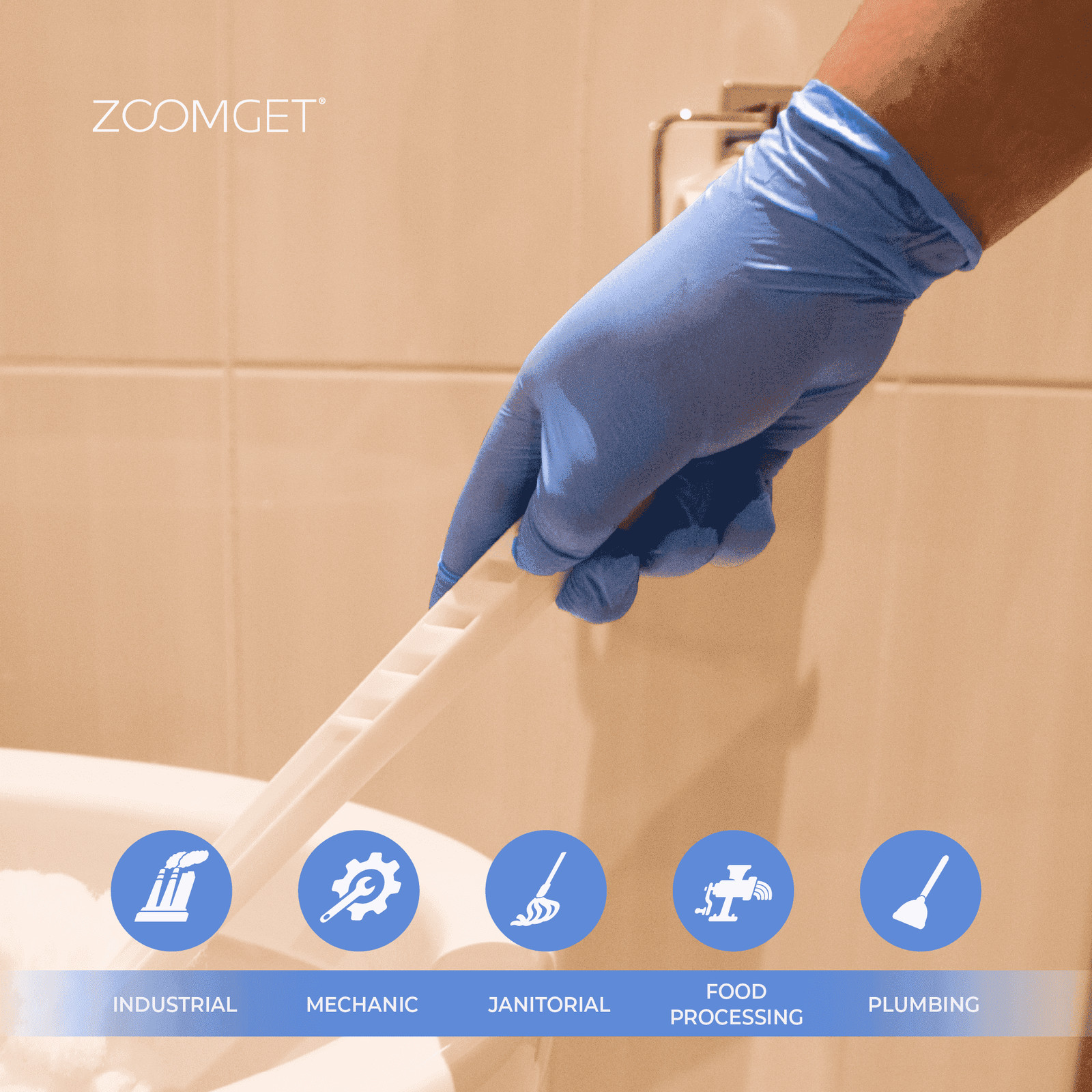 X3 Blue Nitrile Disposable Industrial Gloves 3 Mil Non-Latex Food-Safe 1000/Case