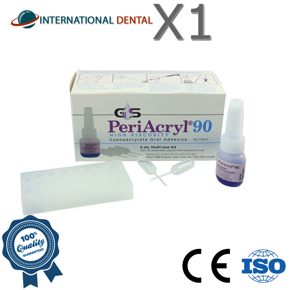 Glustitch Periacryl 90 Violet Oral Tissue Adhesive 2ml/4ml/5ml High Viscosity