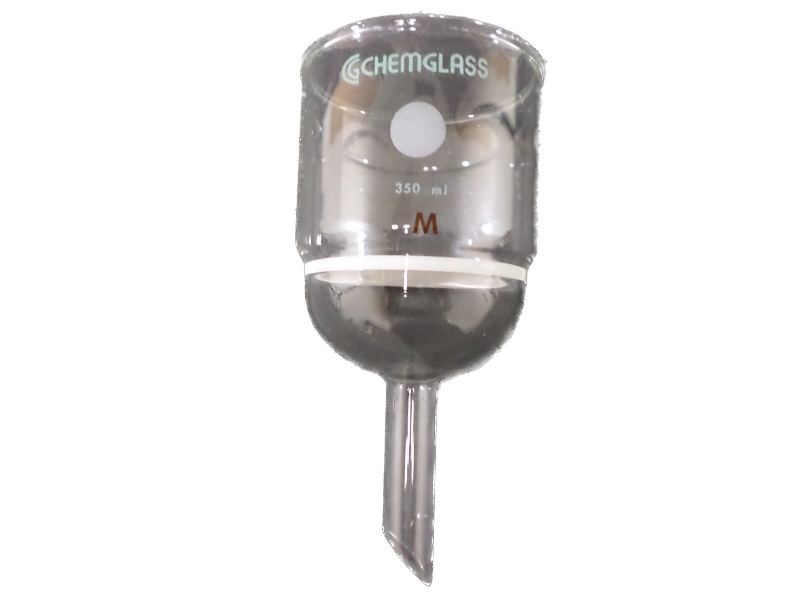 CHEMGLASS 350mL Buchner Filtration Funnel Medium Fritted Disc CG-1402-23