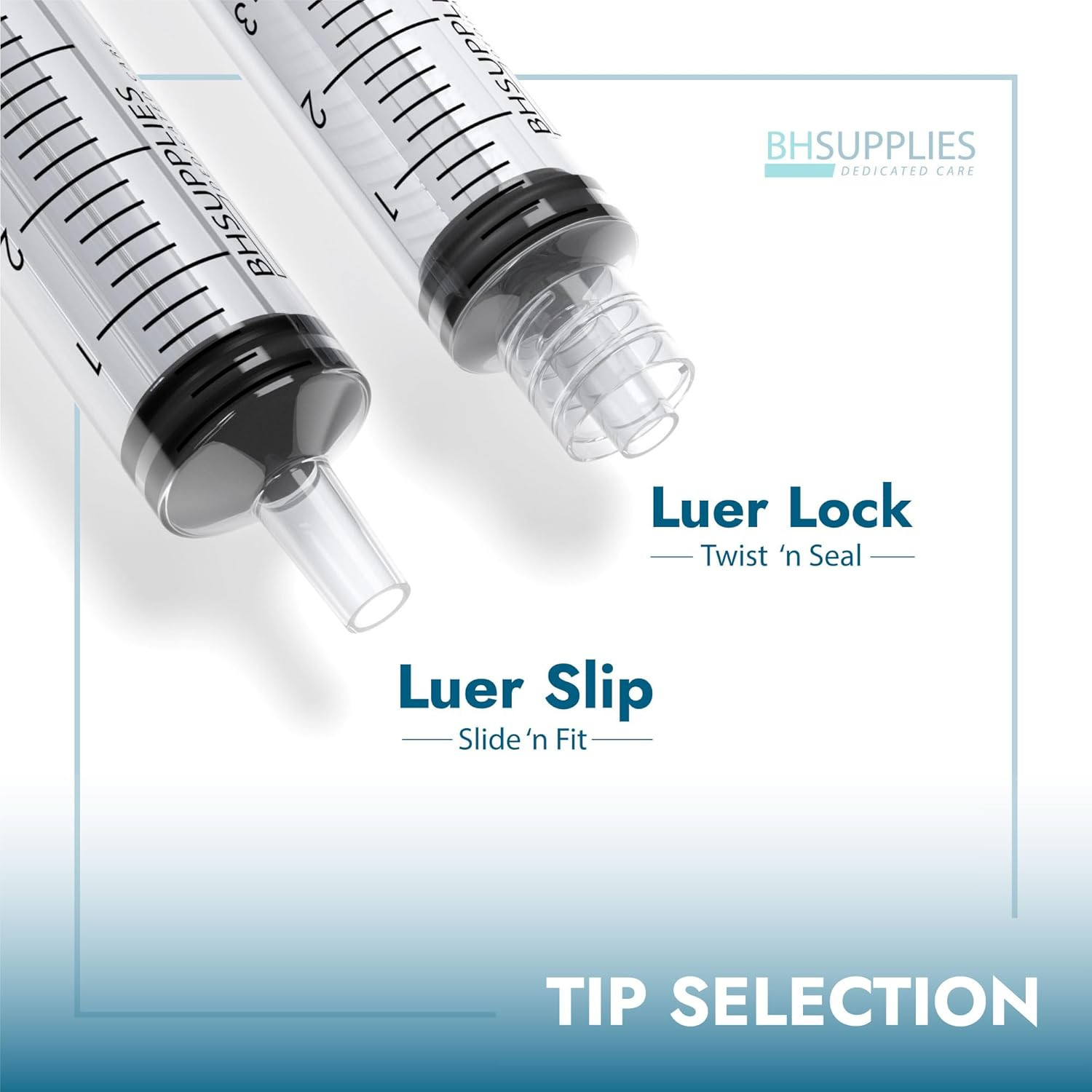 1ml Luer Lock Tip Syringes (No Needle) – Sterile, Individually Wrapped – 100 Syr