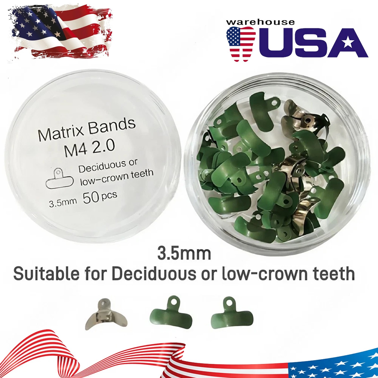 Dental Matrix Bands PTFE Non-Stick Coating Sectional Contoured Metal Matrices