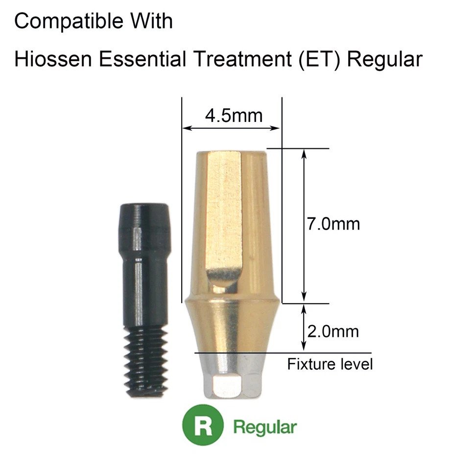 US Regular Titanium Straight Transfer Abutment Compatible with Osstem Hiossen