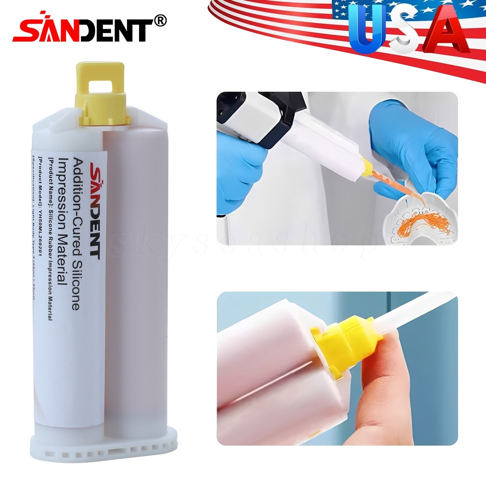 Dental Impression Material silicone Putty Normal Set Light Body, 1-10/Bx