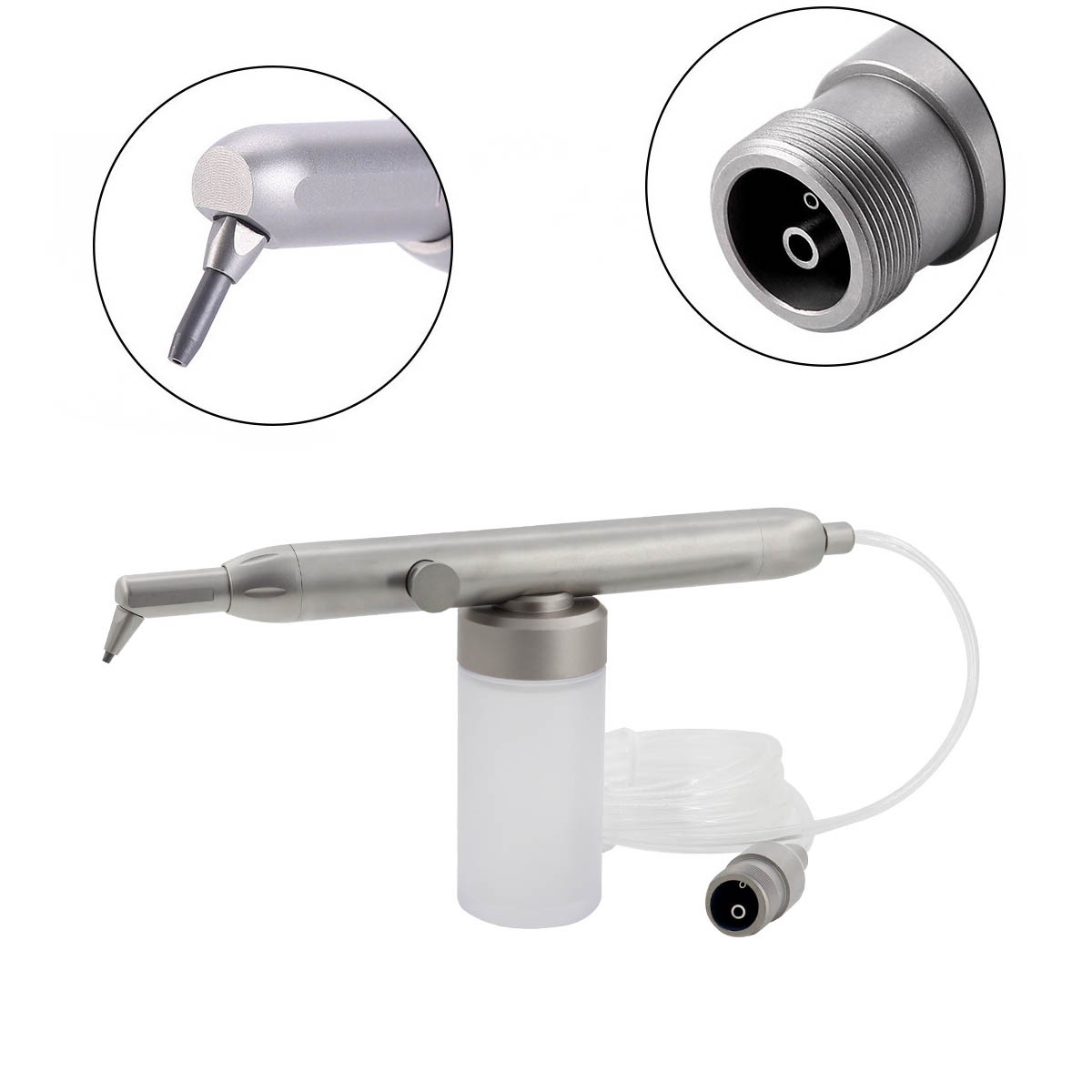 Dental Alumina Air Abrasion Polisher Sandblaster 4/2 Holes Prophy Gun No Water