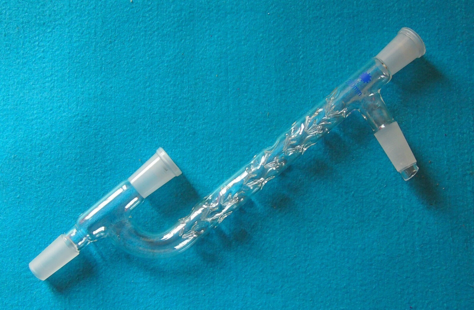 24/29 200mm 4-way Glass Vigreux Distillation Head New Chemistry Lab Glassware