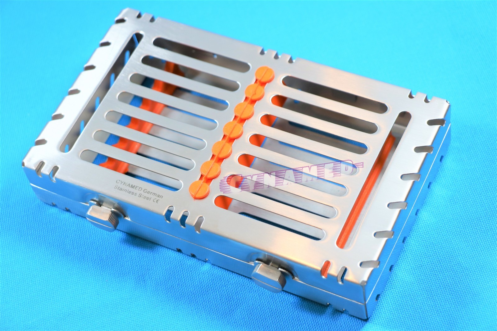 GERMAN STERILIZATION TRAY FOR 7 INSTRUMENTS DETACHABLE DOUBLE BUTTON PREMIUM