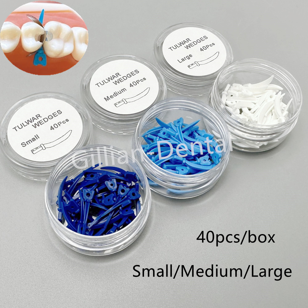 Dental Tulwar Wedges Disposable Tooth Gap Sectional Matrix Refill Plastic