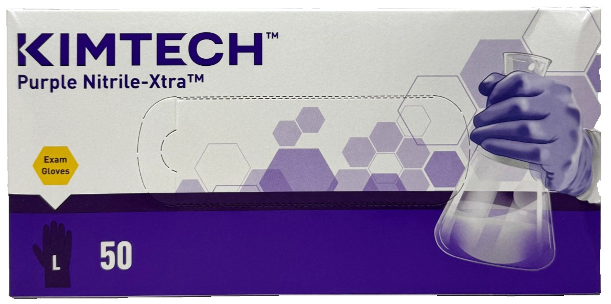 KIMTECK PURPLE NITRILE GLOVES-Xtra KIMBERLY CLARK, Large, 50603, 50/BOX