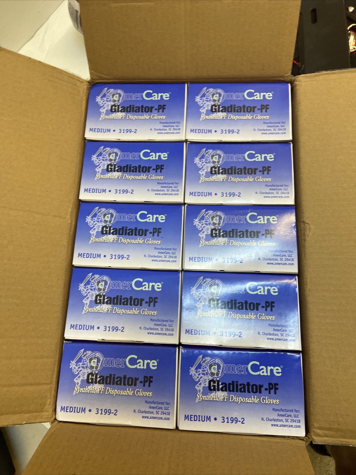 AmerCare® Gladiator Synthetic Glove – Medium 100 Per Box 10 Boxes (1000 Gloves)