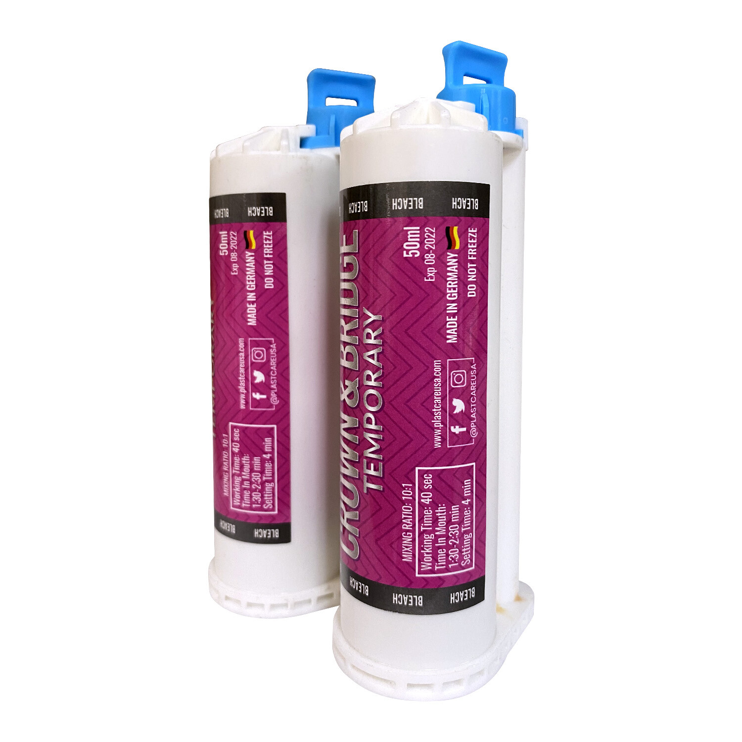 Bleach Temporary Crown & Bridge Material 10:1 Dental Impression 76g, Made in GER