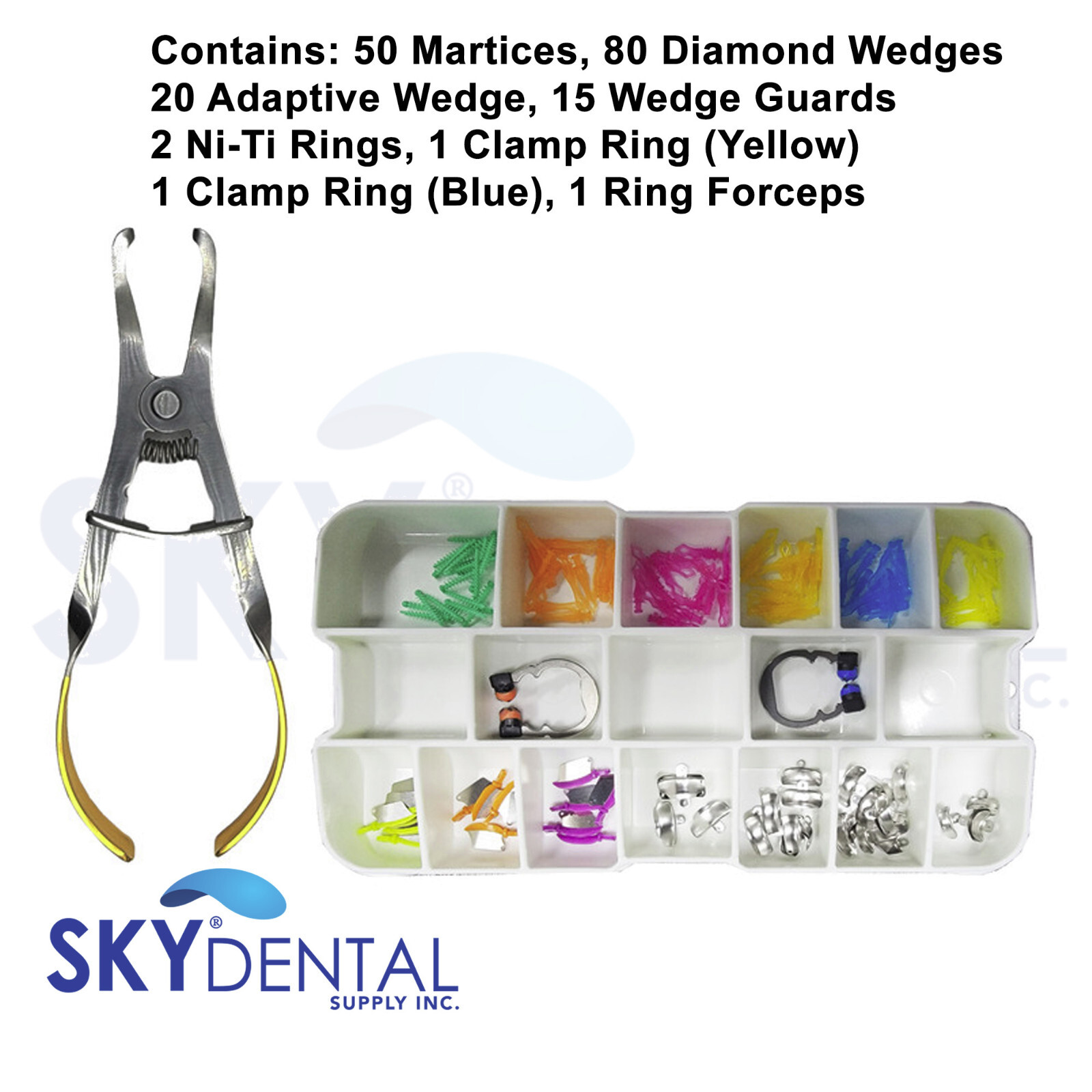 Sectional Matrix System Dental 50 Martices 80 Diamond Wedges 20 Adaptive Wedge