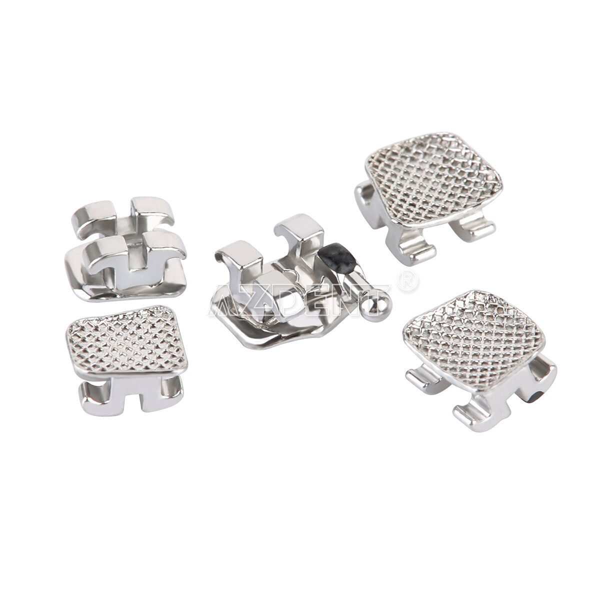 10Packs Dental Orthodontic Metal Brackets Braces Standard MBT.022 Hooks 3 AZDENT
