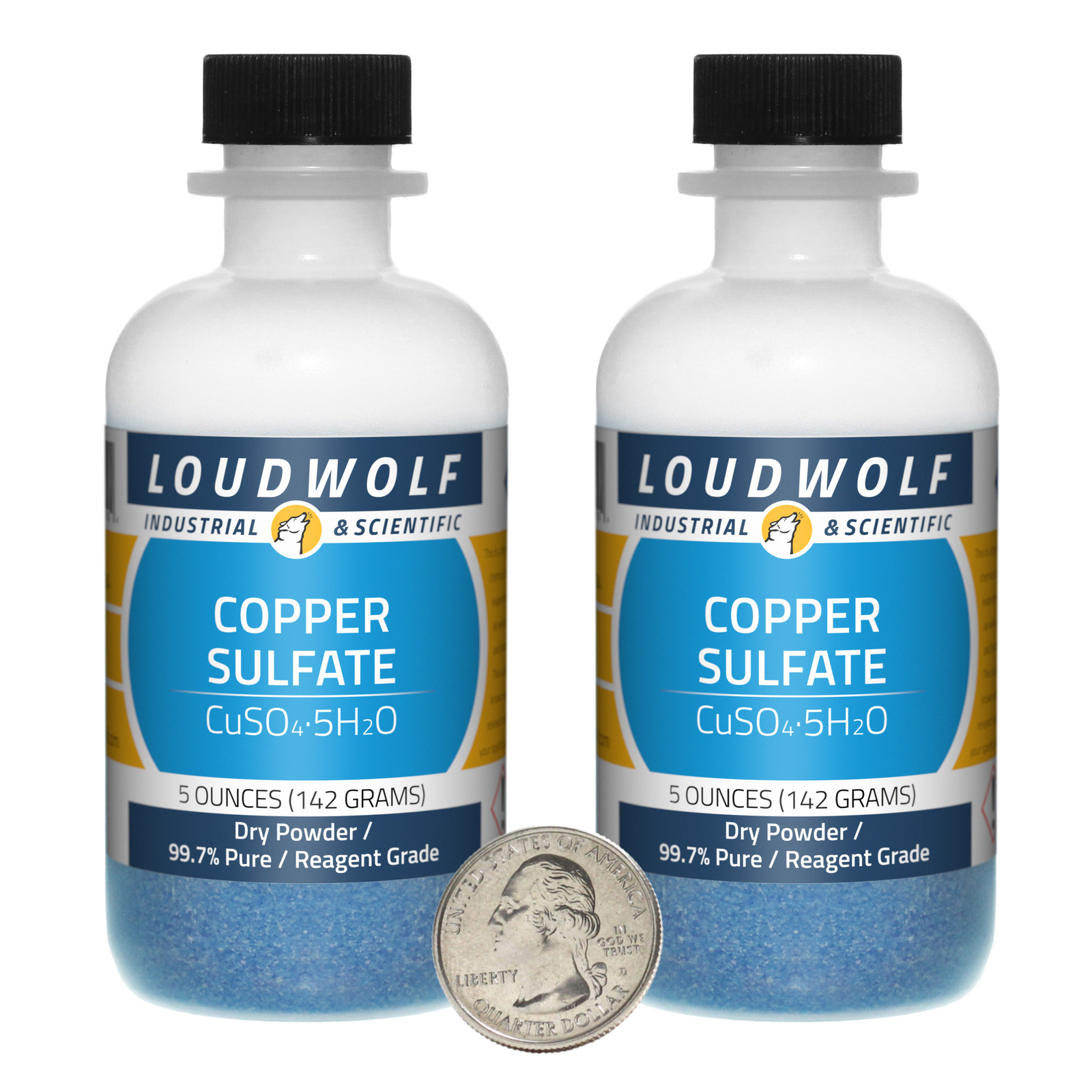 Copper Sulfate / 10 Ounces / 2 Bottles / 99.7% Pure Reagent Grade / Dry Powder