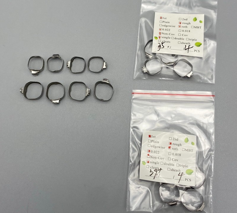 4pcs/kit Dental Orthodontic Molar Bands&Buccal Tubes #29-44+ Roth 018/022