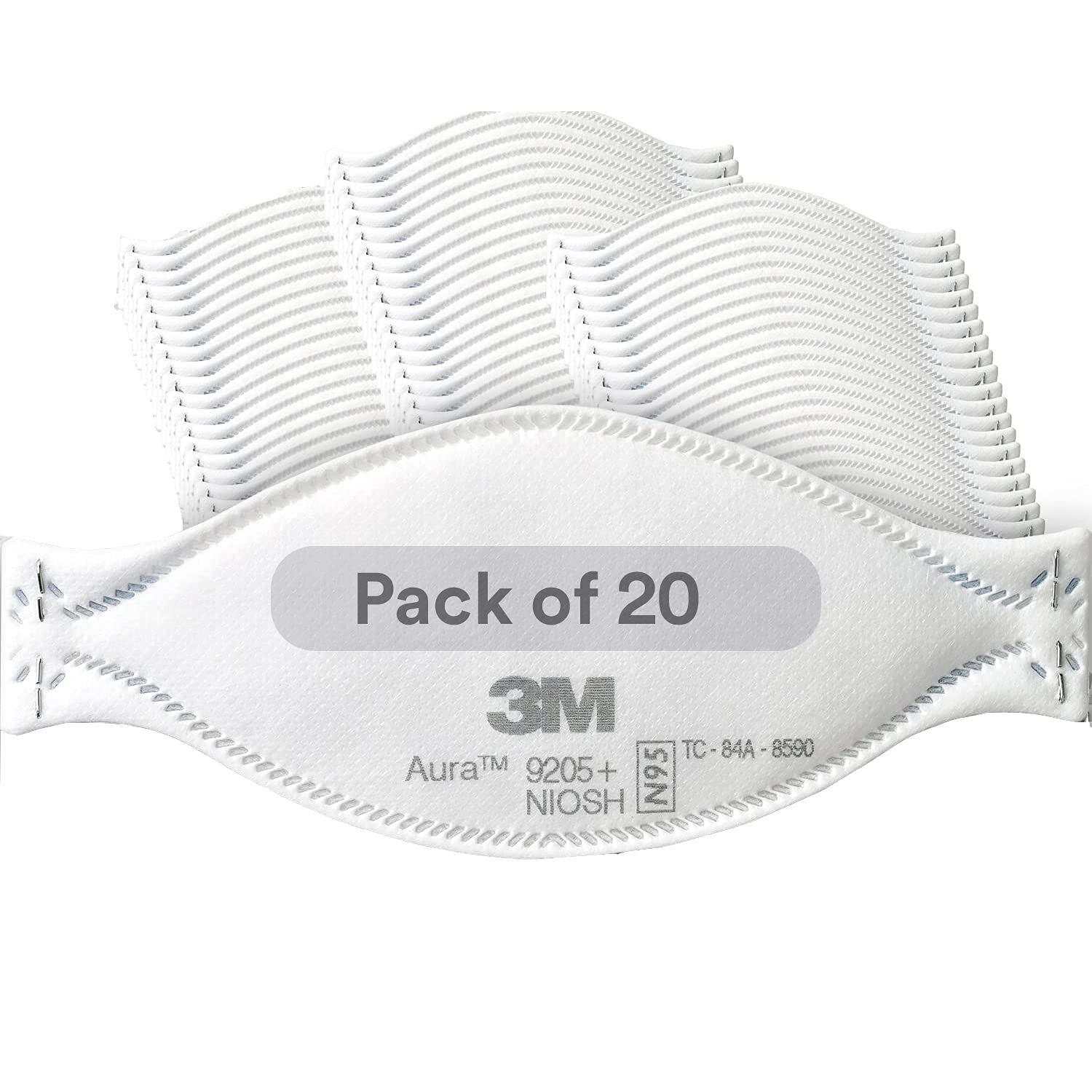 3M Aura 9205+ N95 Particulate Respirator Disposable Protective Mask 20PCS